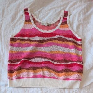 LOFT Multicolor Striped Tank Top